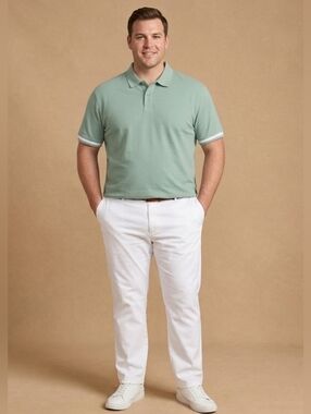 $35 Alfani Mens Regular-Fit Tipped Polo Short-Sleeve Shirt